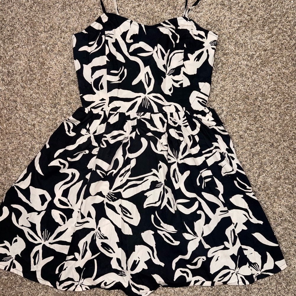 H&M Black and White Mini Dress